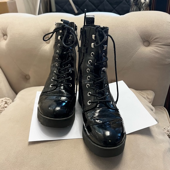 Benvenutti patent leather combat boots - Picture 2 of 7